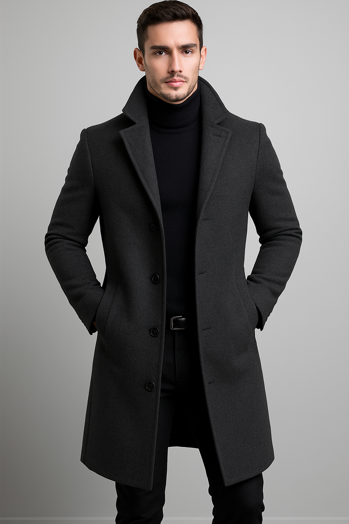 Mens Classic Wool Overcoat