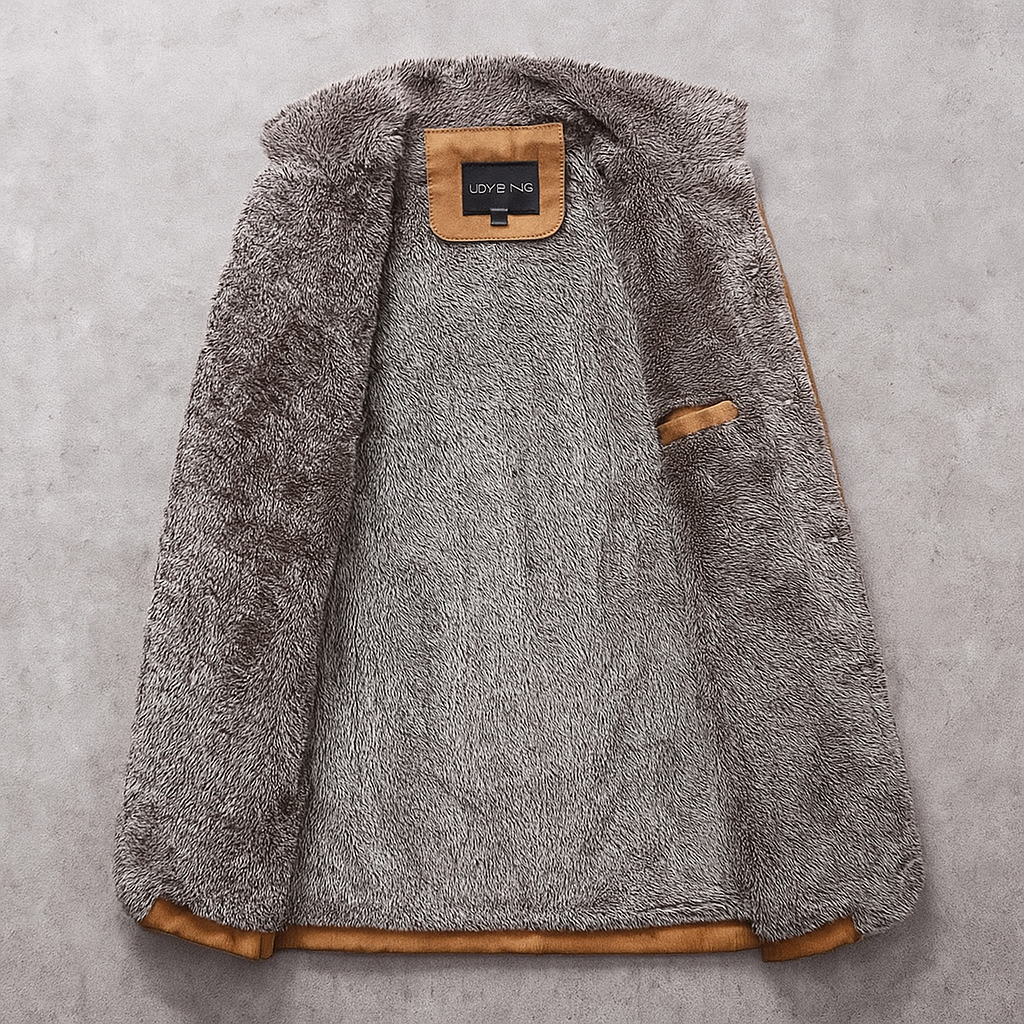 Trenton Men’s Suede Overcoat – Classic Long Soft-Touch Coat