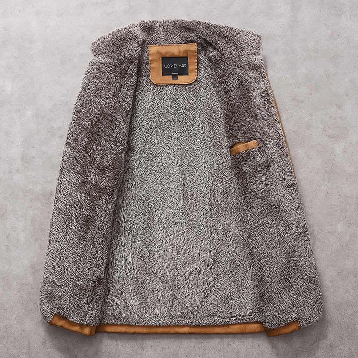 Trenton Men’s Suede Overcoat – Classic Long Soft-Touch Coat