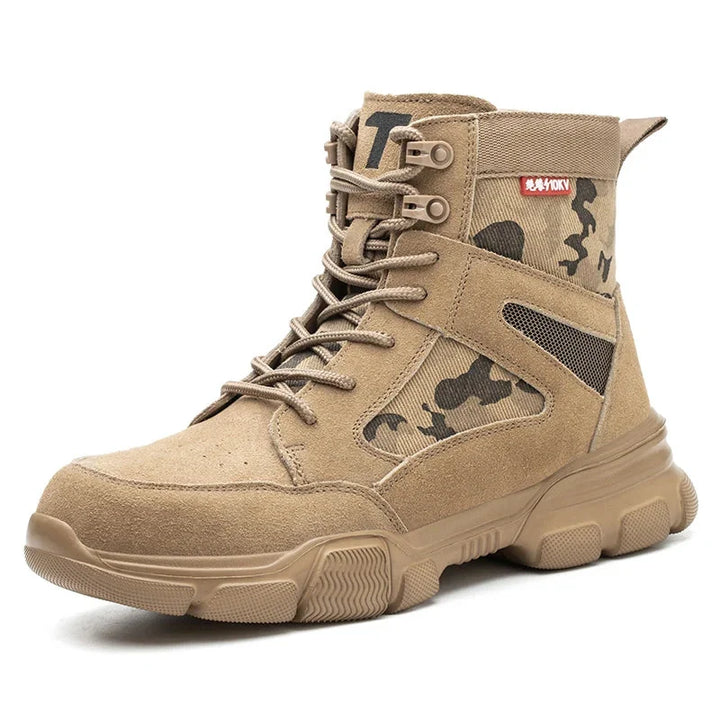 Men’s Steel Toe Work Boots Safety Hiking Tactical Combat Boots