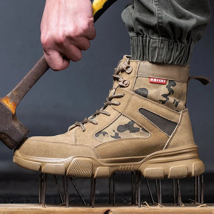 Men’s Steel Toe Work Boots Safety Hiking Tactical Combat Boots