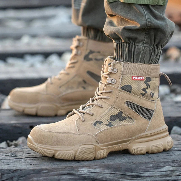 Men’s Steel Toe Work Boots Safety Hiking Tactical Combat Boots