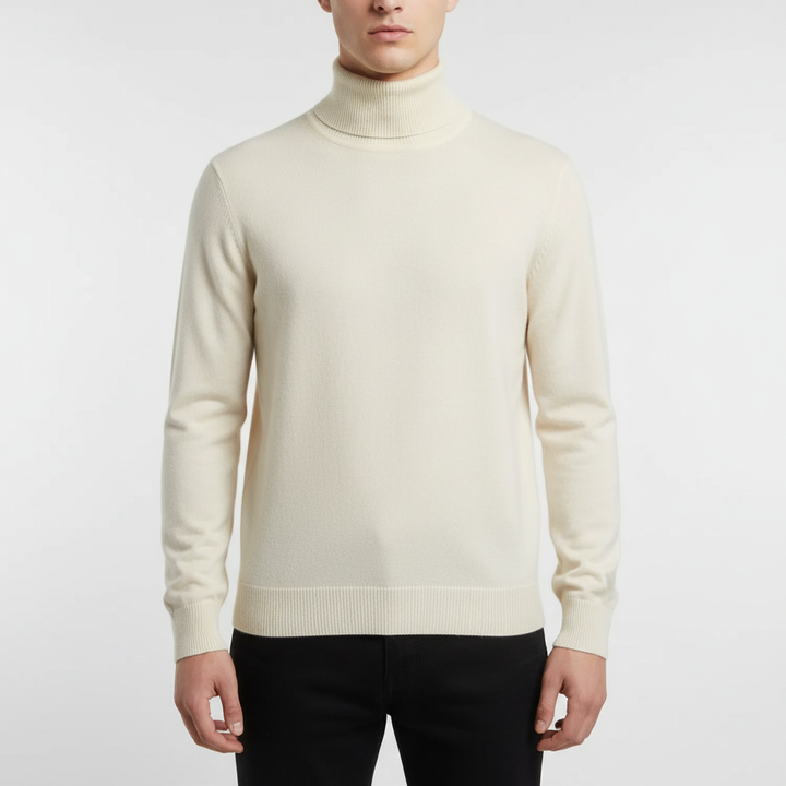 Men’s Elegantly Tailored Turtleneck Sweater – Slim Modern Fit
