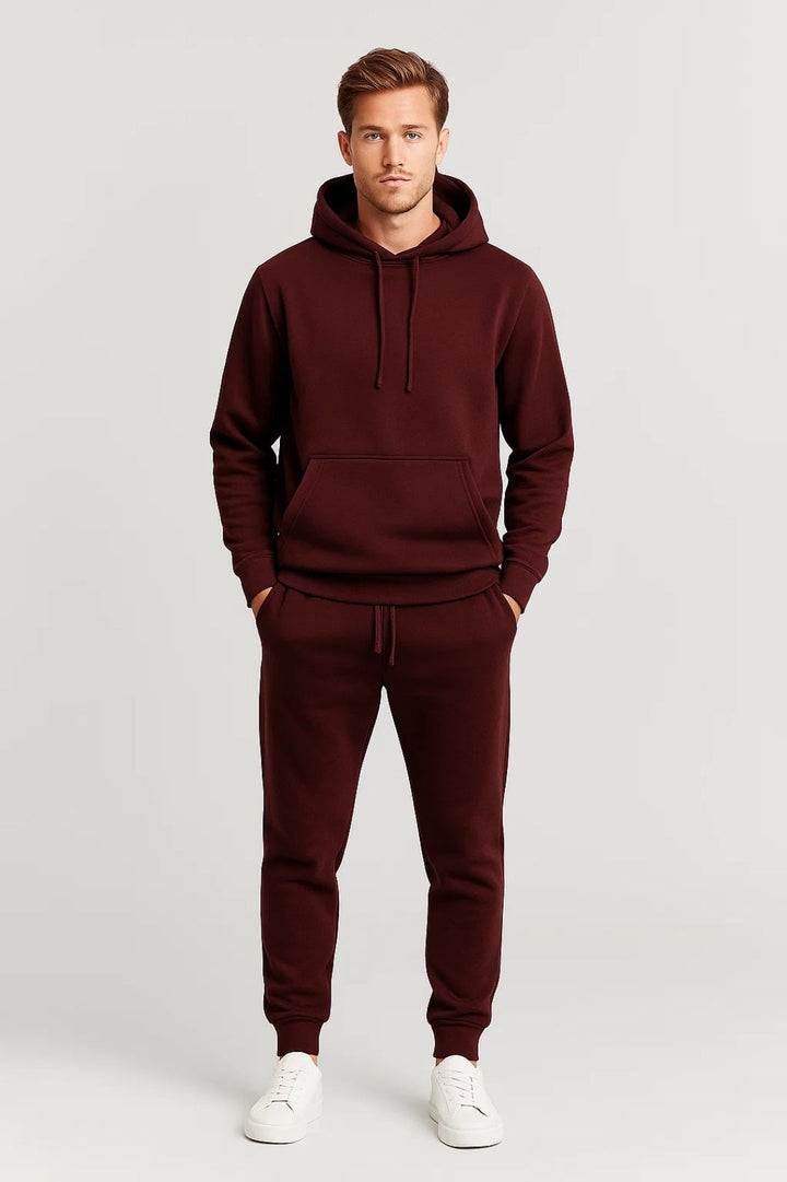 Men’s Hooded Tracksuit Set – Two-Piece Casual Design