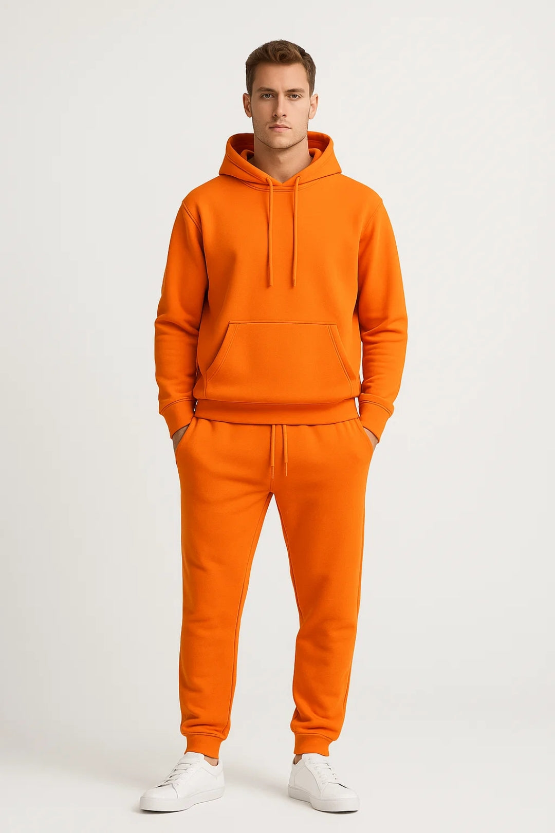Men’s Hooded Tracksuit Set – Two-Piece Casual Design