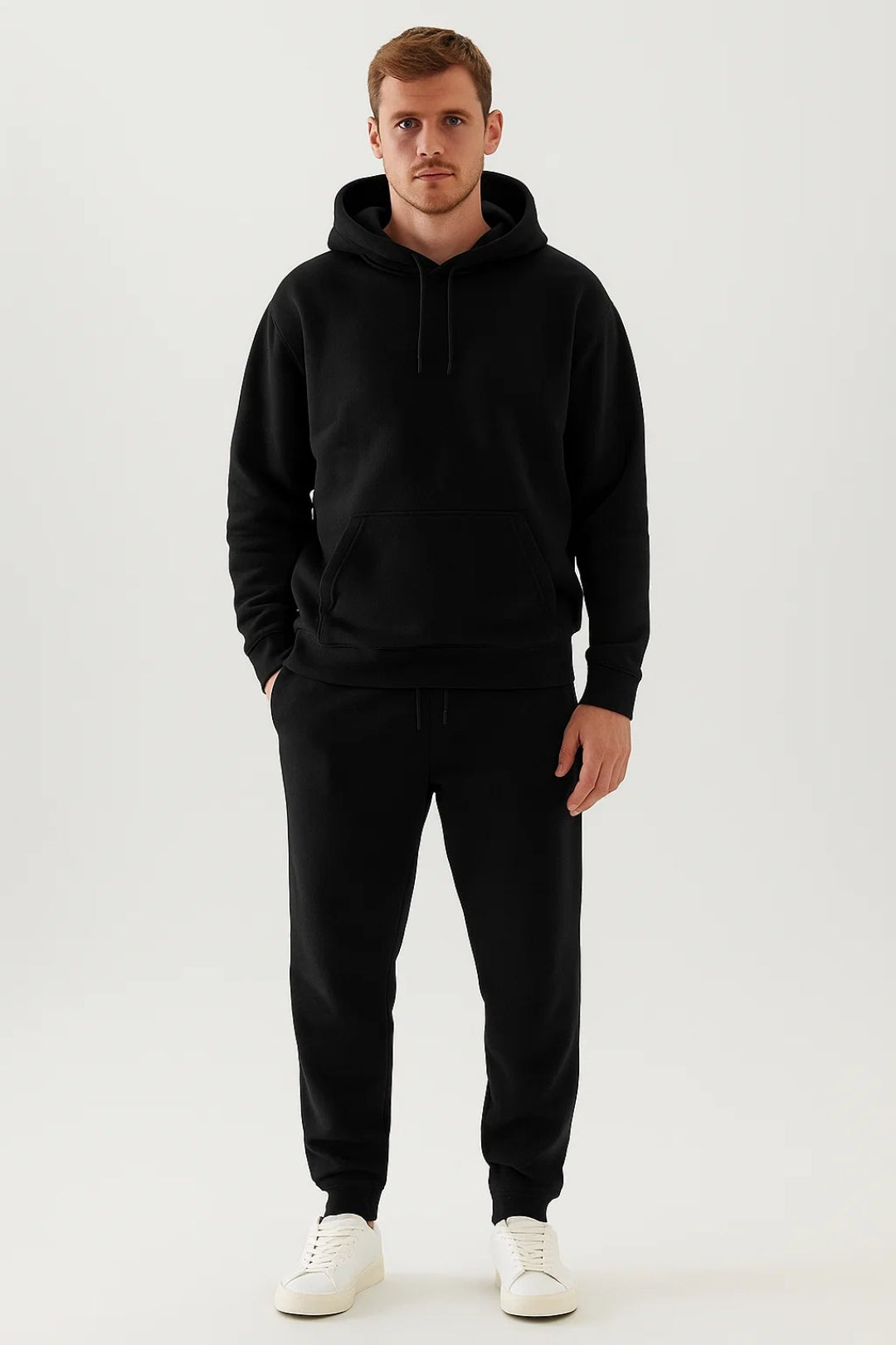 Men’s Hooded Tracksuit Set – Two-Piece Casual Design