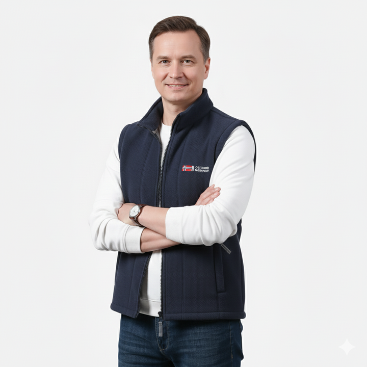 Men’s Fleece Vest – Sleeveless Casual Design Norway