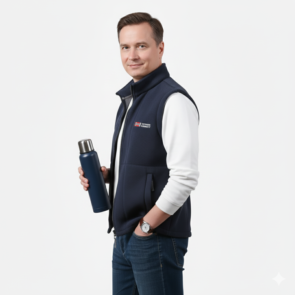 Men’s Fleece Vest – Sleeveless Casual Design Norway