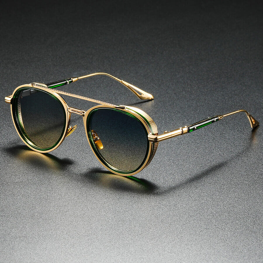 Round Double-Bridge Sunglasses – Classic Tortoiseshell Style