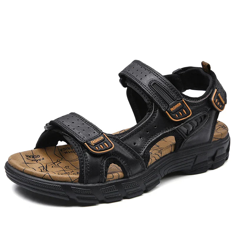 Men’s Outdoor Sport Sandals Adjustable Hook and Loop Comfort Walking Sandals