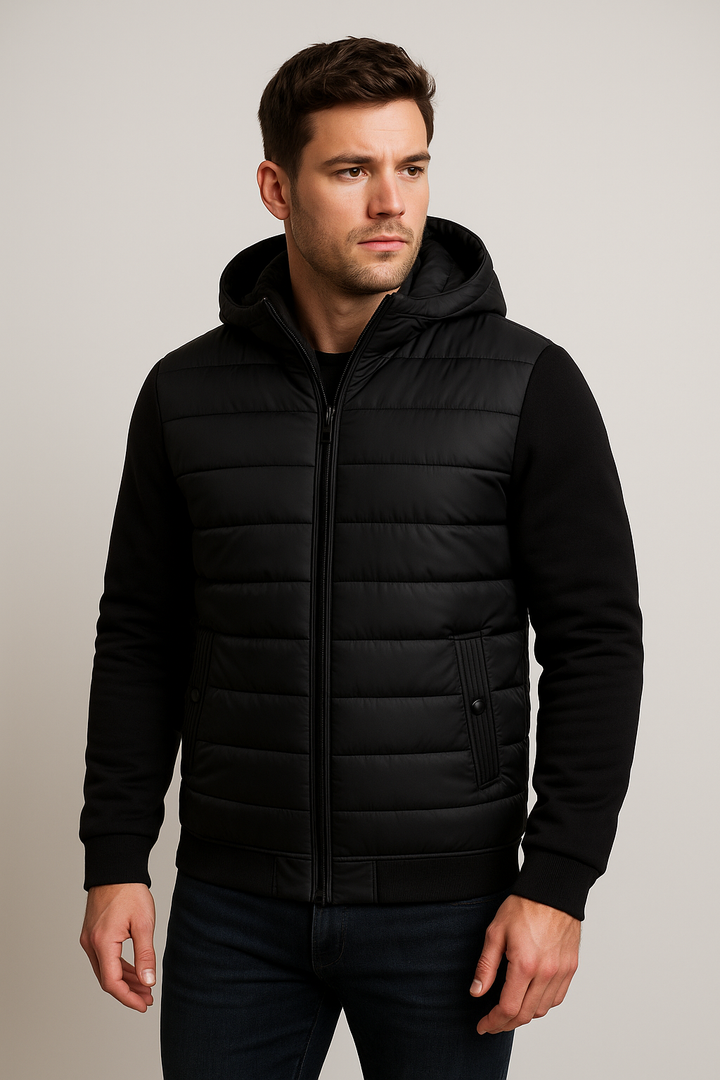 Men’s Hooded Hybrid Winter Puffer Jacket