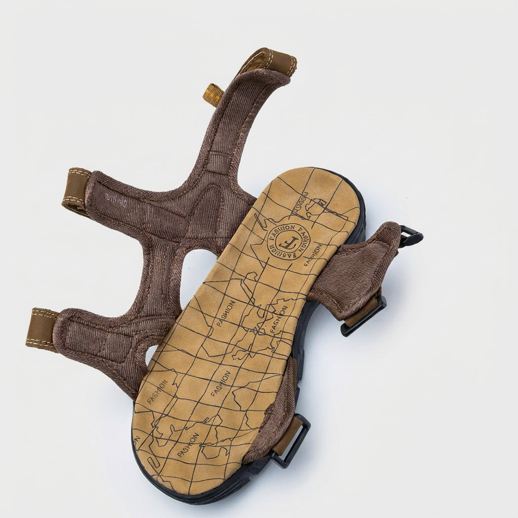 Adjustable Perforated Strap Sandals for Men – Orthopedic Support &amp; Comfort