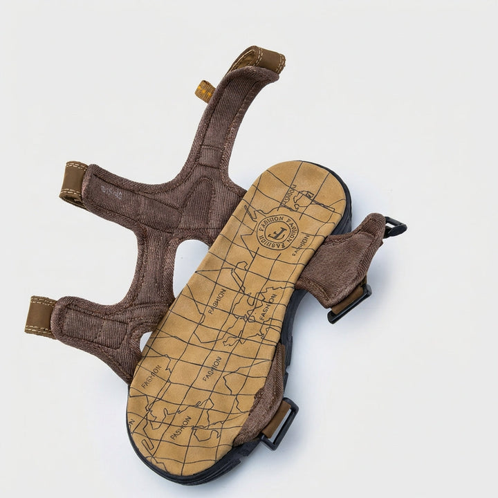 Adjustable Perforated Strap Sandals for Men – Orthopedic Support &amp; Comfort