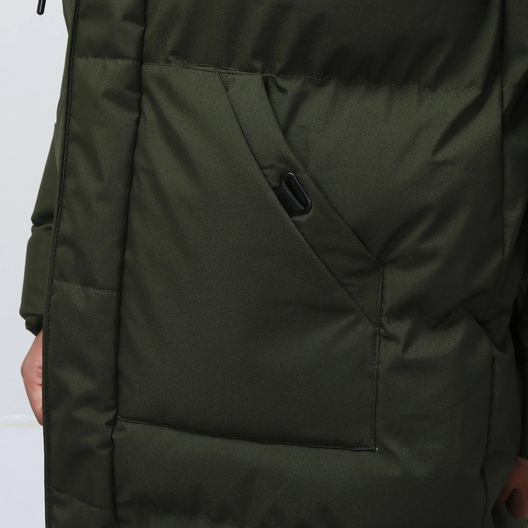 Men’s Long Winter Puffer Coat | Classic Design Jacket