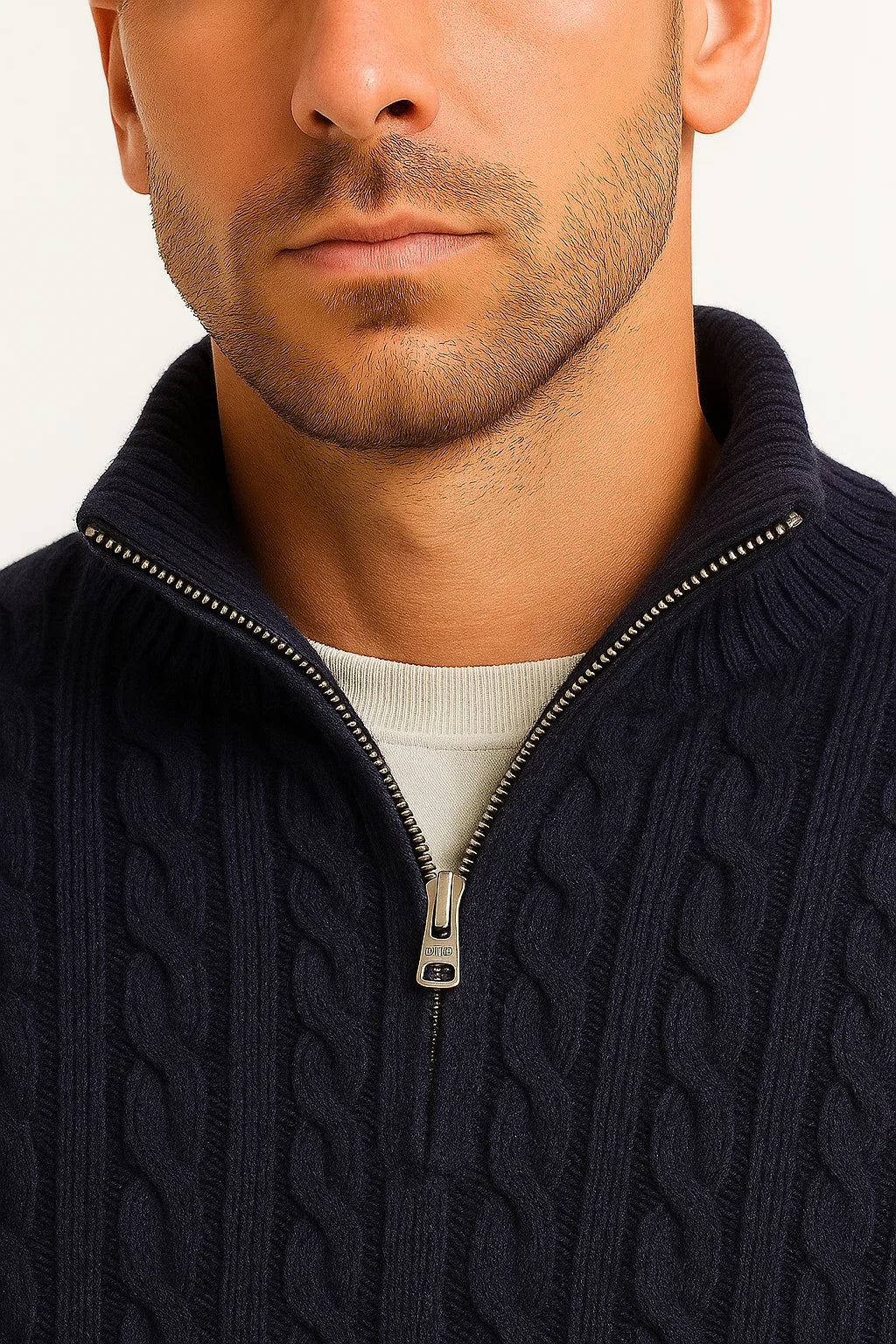 Steef – Men’s Elegant Quarter-Zip Sweater