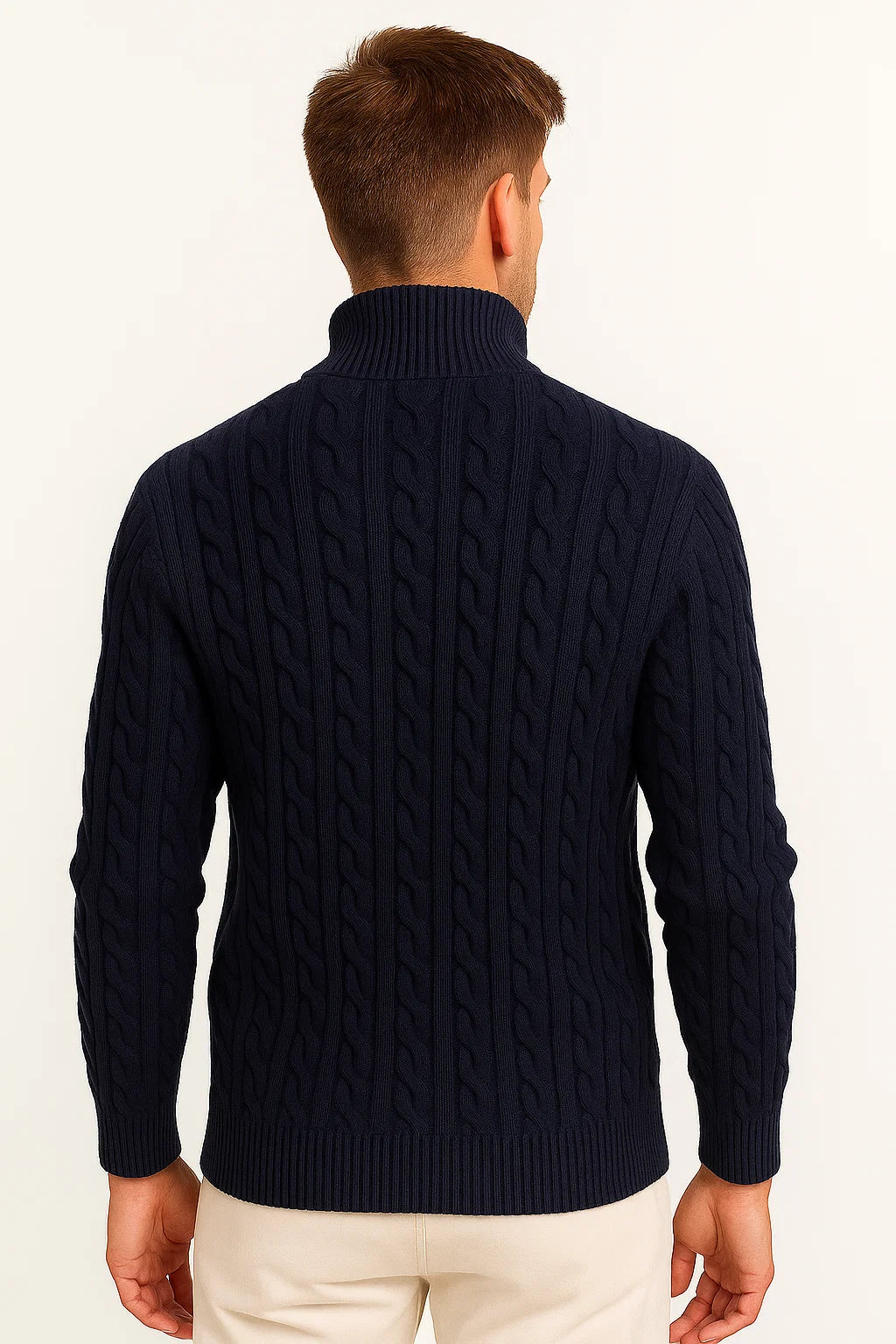 Steef – Men’s Elegant Quarter-Zip Sweater