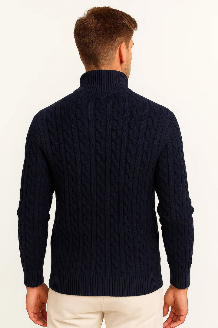 Steef – Men’s Elegant Quarter-Zip Sweater