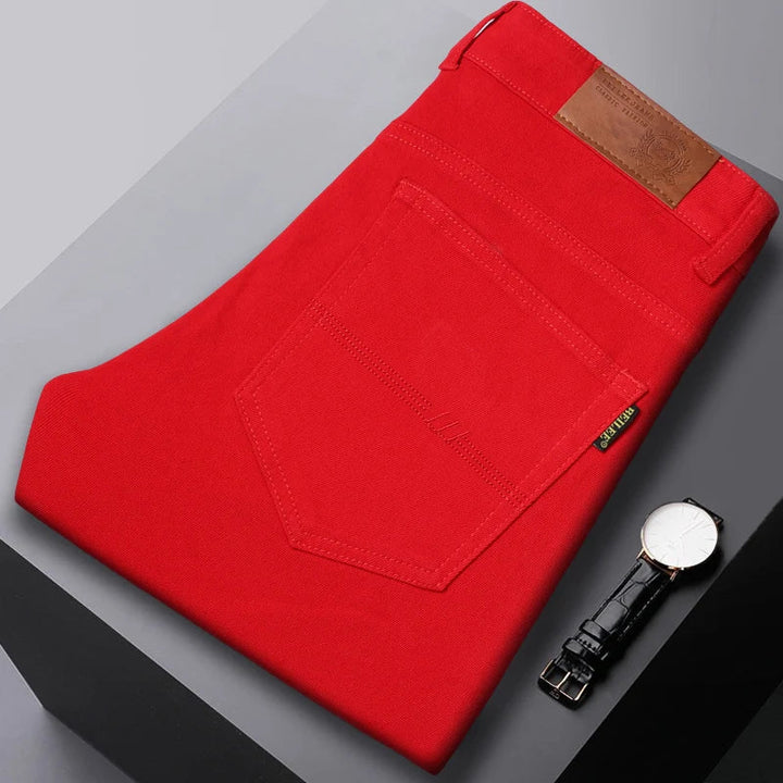 Men’s Casual Pants Straight Fit Office Work Trousers