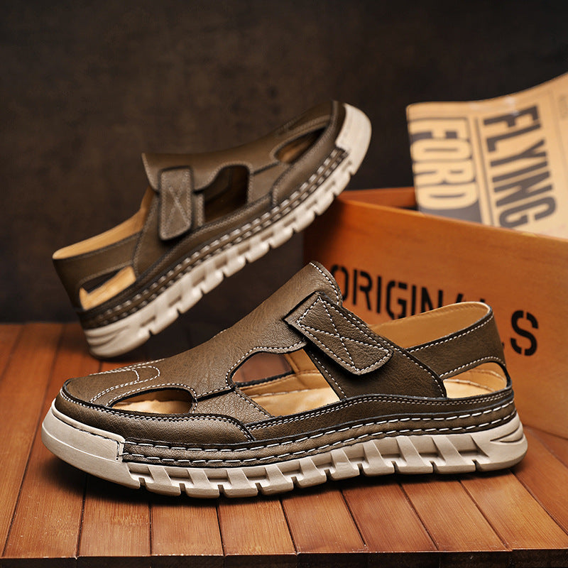 Men’s Closed Toe Sandals Outdoor Walking Comfort Summer Shoes
