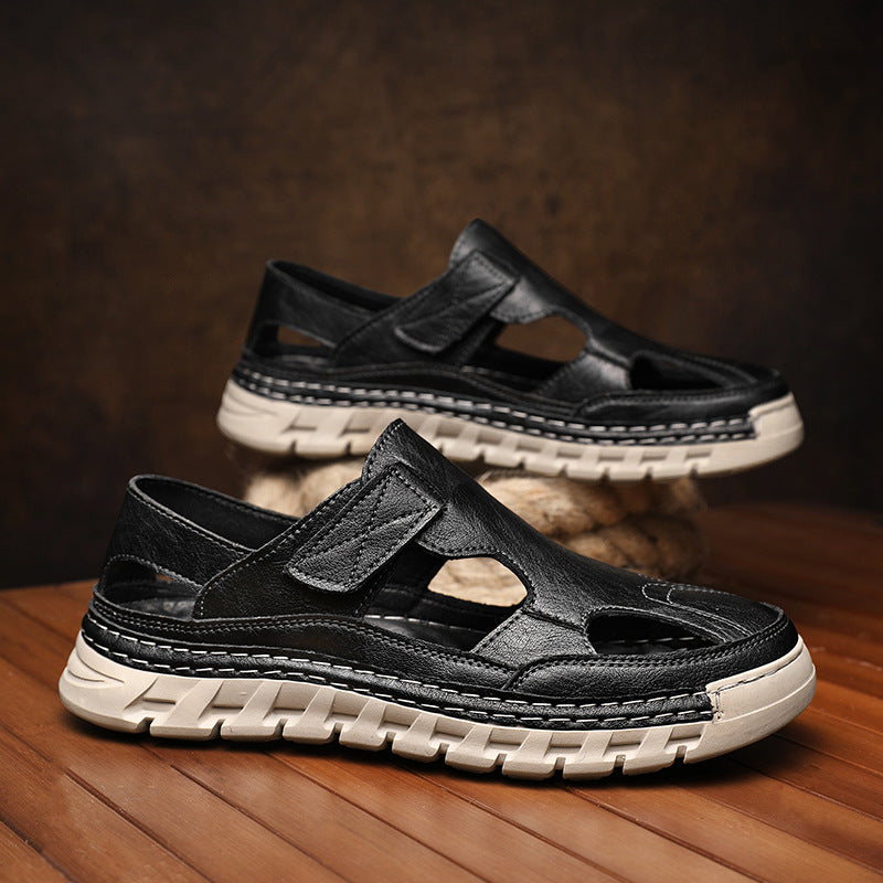 Men’s Closed Toe Sandals Outdoor Walking Comfort Summer Shoes