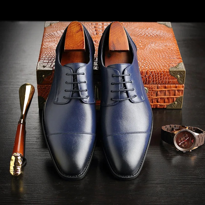 Classic Gentleman Oxfords – Men’s Formal Leather Dress Shoes – The