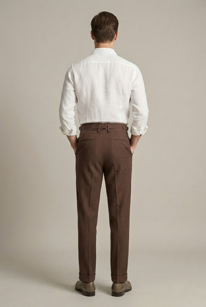 Men’s Casual Dress Pants Straight Fit Office Work Trousers