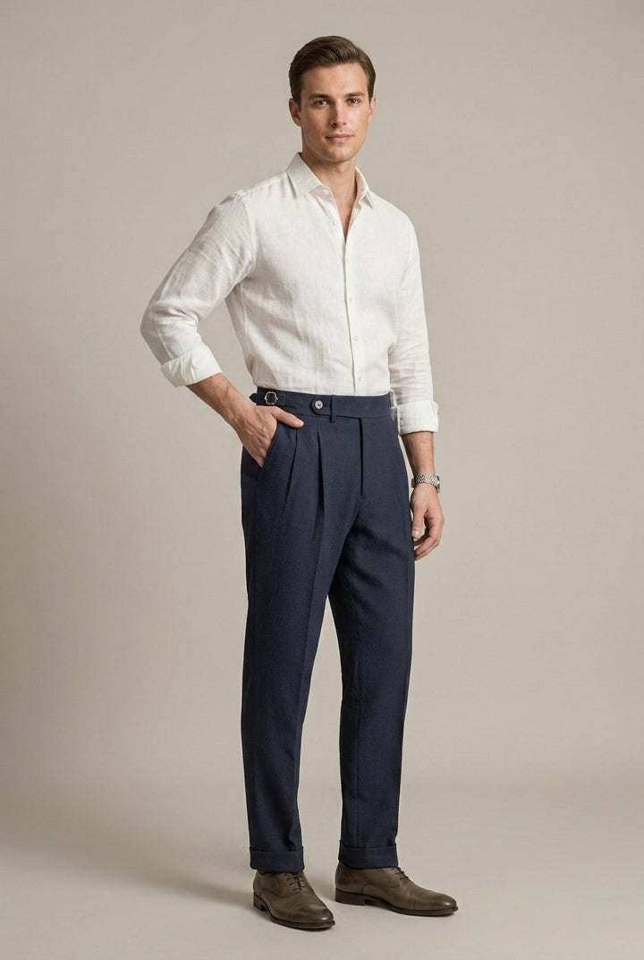 Men’s Casual Dress Pants Straight Fit Office Work Trousers