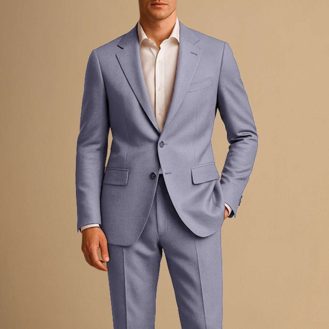 Men’s Business Suit Two Piece Formal Blazer and Trousers Set