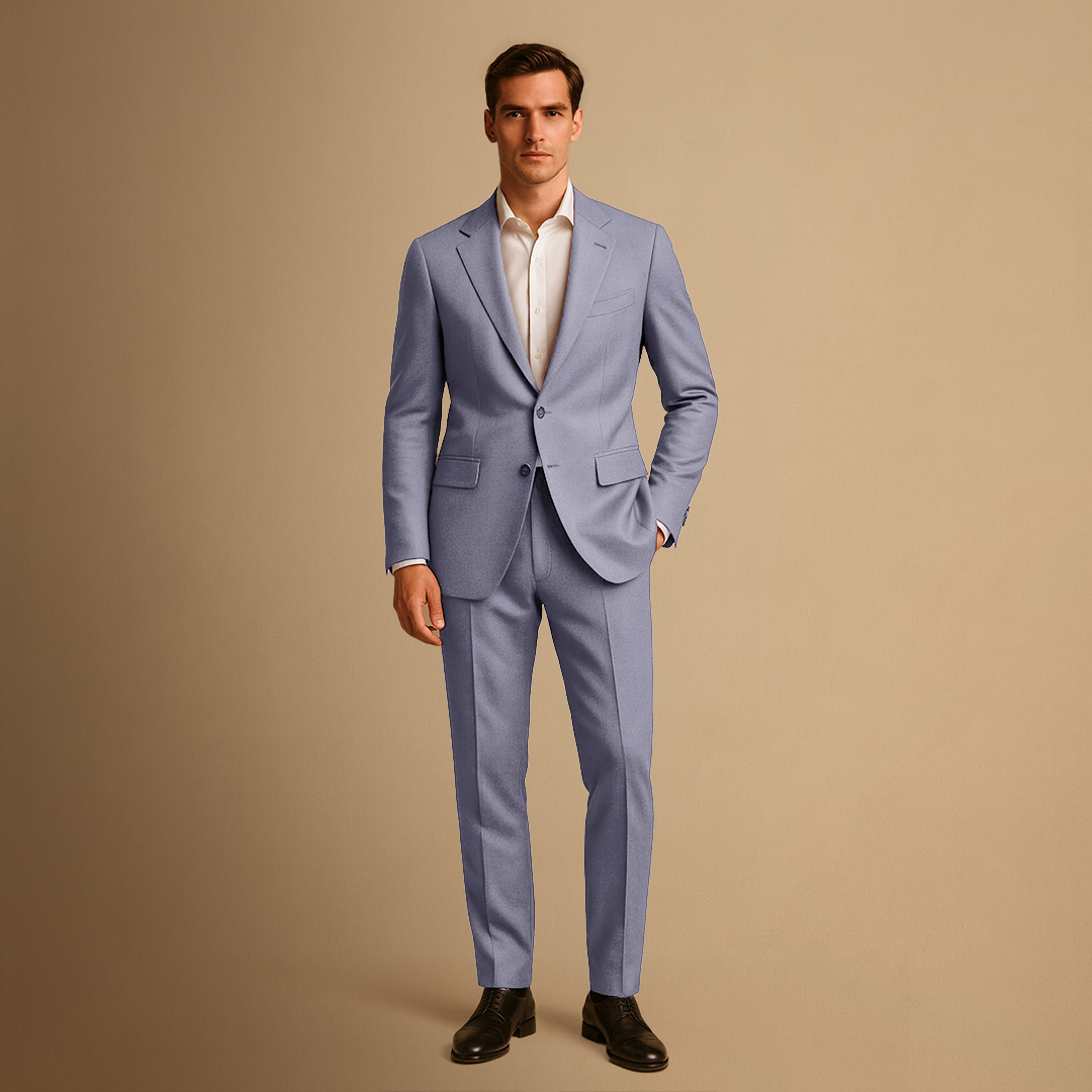 Men’s Business Suit Two Piece Formal Blazer and Trousers Set