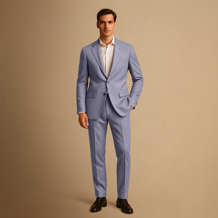 Men’s Business Suit Two Piece Formal Blazer and Trousers Set