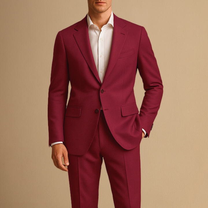 Men’s Business Suit Two Piece Formal Blazer and Trousers Set