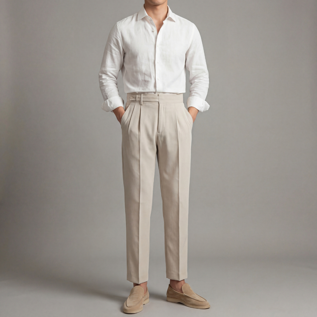 Men’s Dress Pants Straight Leg Business Casual Trousers for Office and Formal Wear