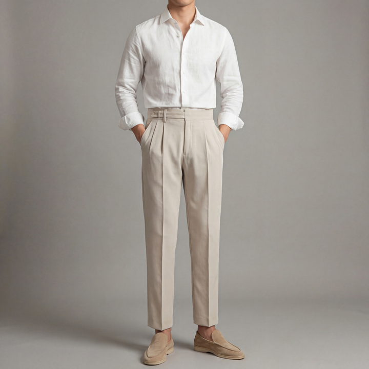 Men’s Dress Pants Straight Leg Business Casual Trousers for Office and Formal Wear