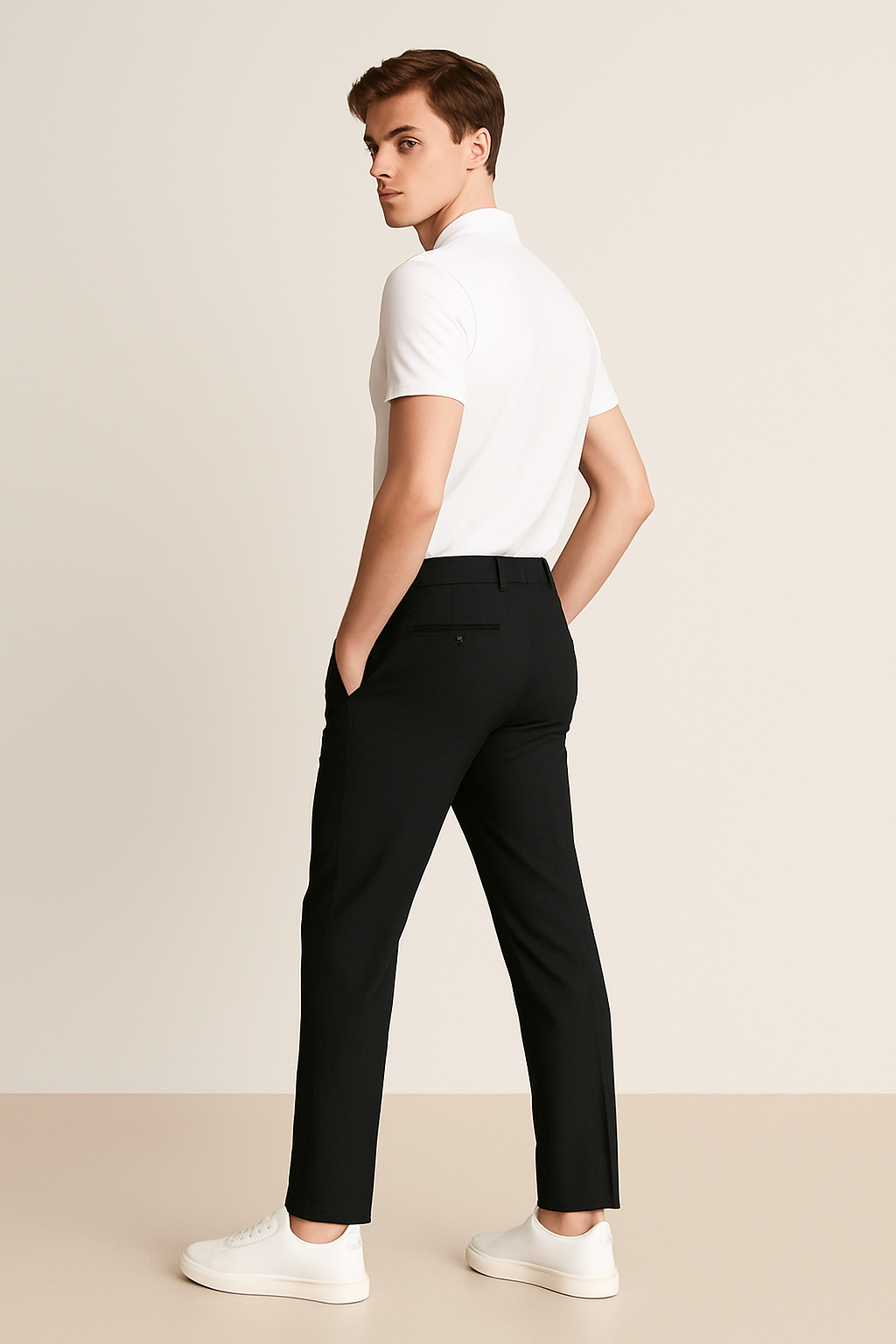 Men’s Slim Fit Dress Pants Casual Work Office Trousers