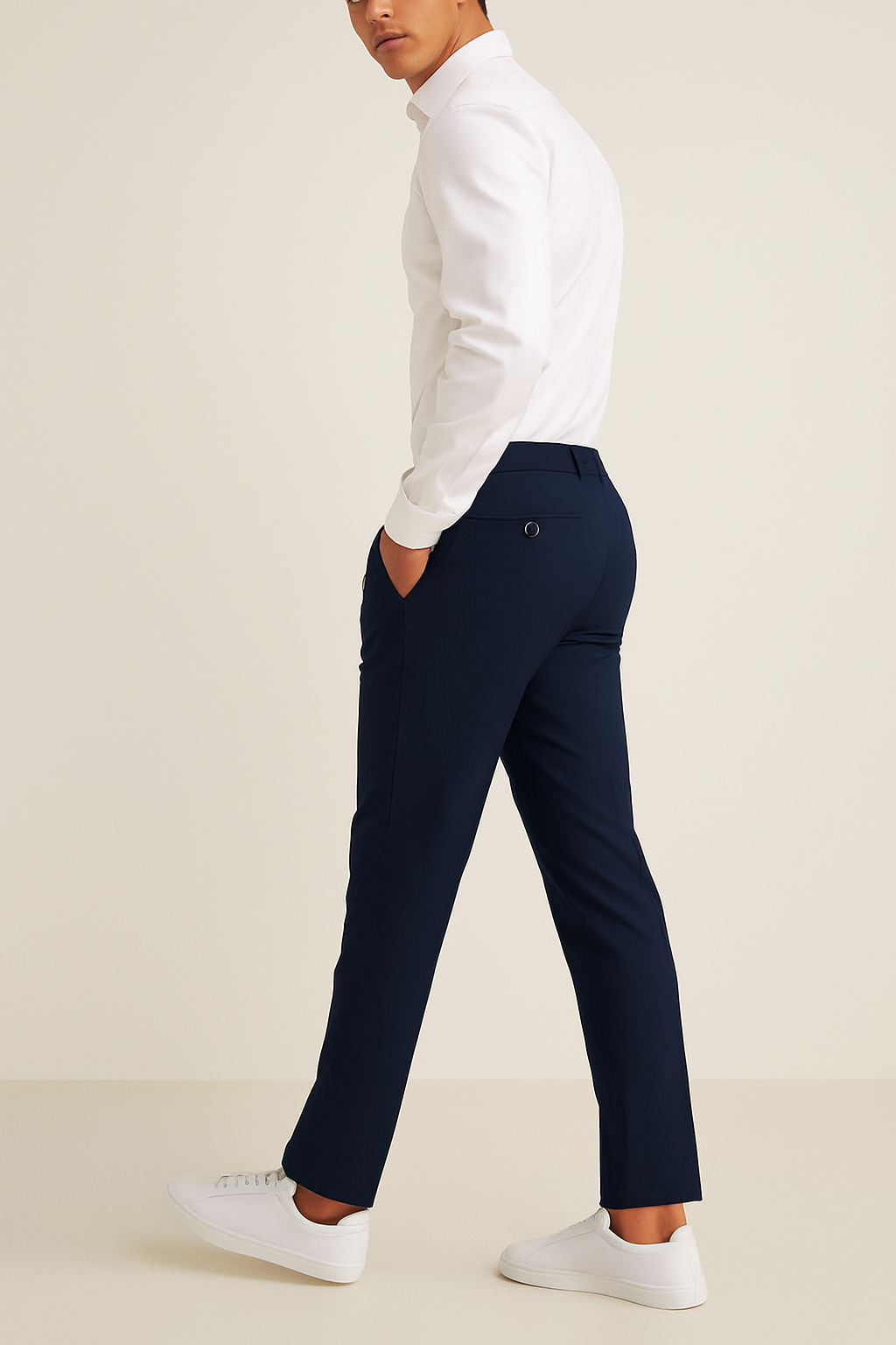 Men’s Slim Fit Dress Pants Casual Work Office Trousers