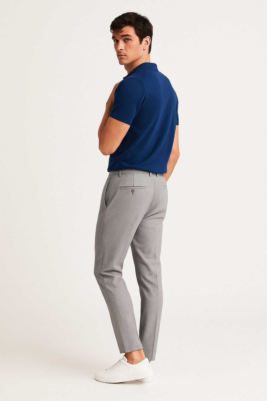 Men’s Slim Fit Dress Pants Casual Work Office Trousers