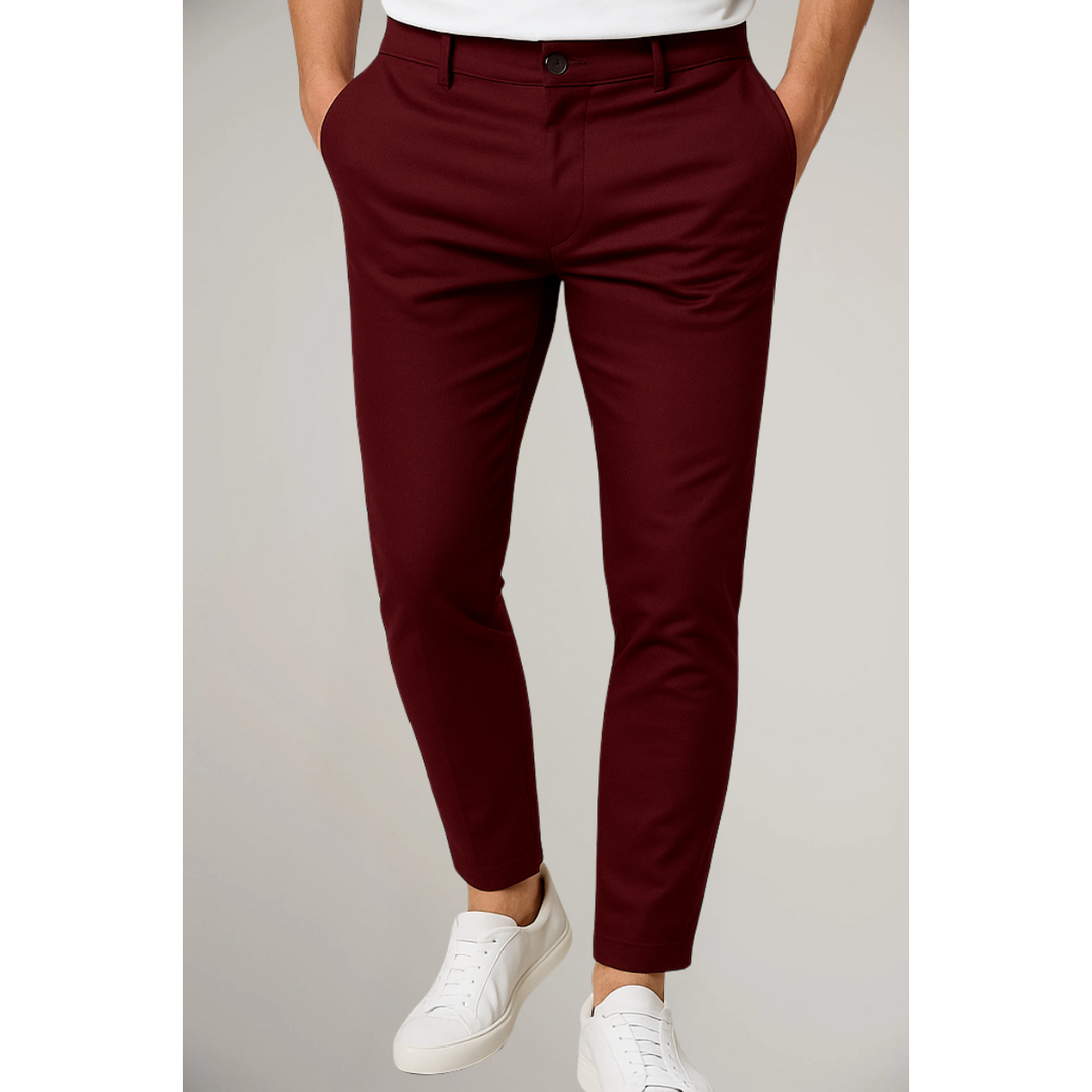 Men’s Slim Fit Dress Pants Casual Work Office Trousers