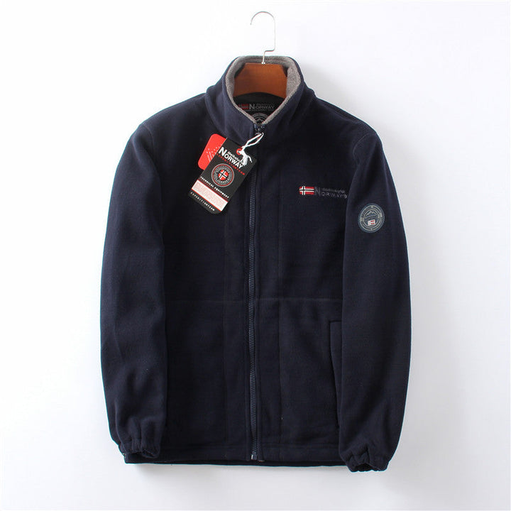 Norway Men’s Fleece Jacket – Soft Thermal Zip-Up Outdoor Coat | Scandinavian Comfort