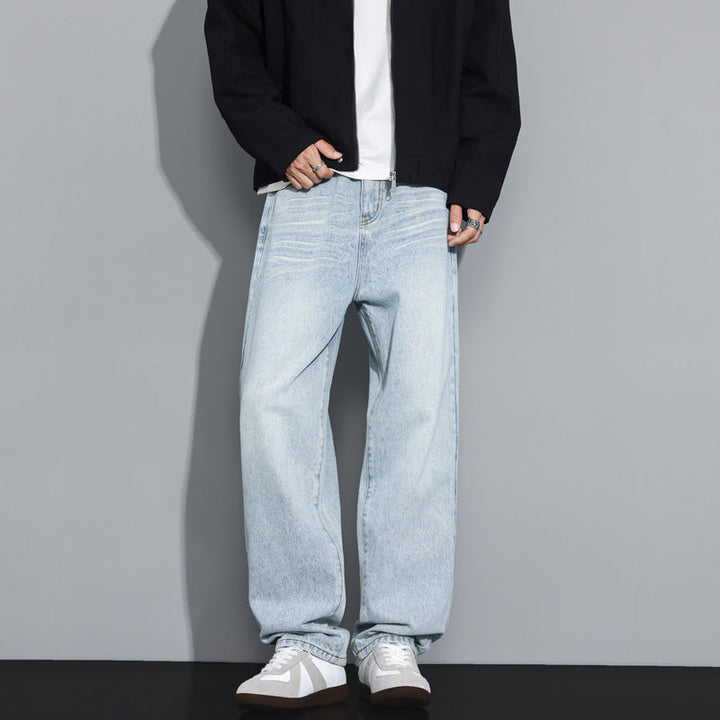 Men’s Straight Leg Jeans in Loose Fit | Classic Durable Denim Trousers