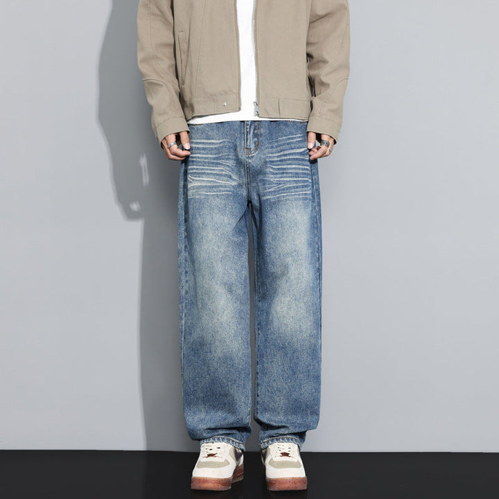 Men’s Straight Leg Jeans in Loose Fit | Classic Durable Denim Trousers