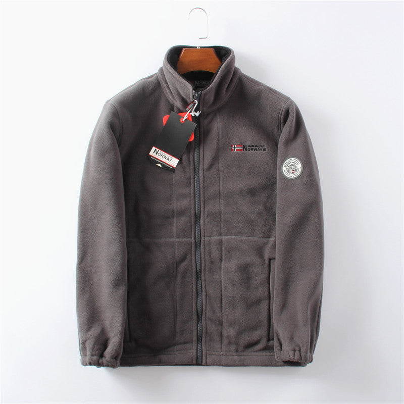 Norway Men’s Fleece Jacket – Soft Thermal Zip-Up Outdoor Coat | Scandinavian Comfort