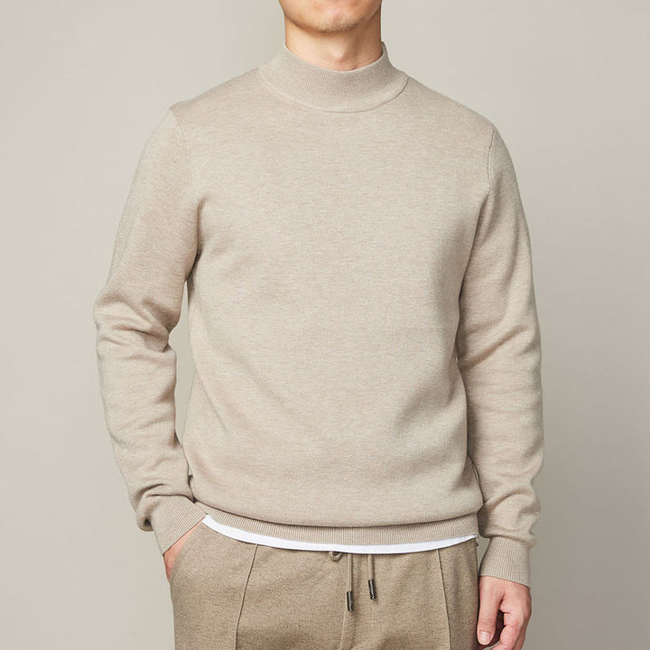 Men’s High Neck Sweater – Warm Knit Pullover | Minimal Modern Winter Essential