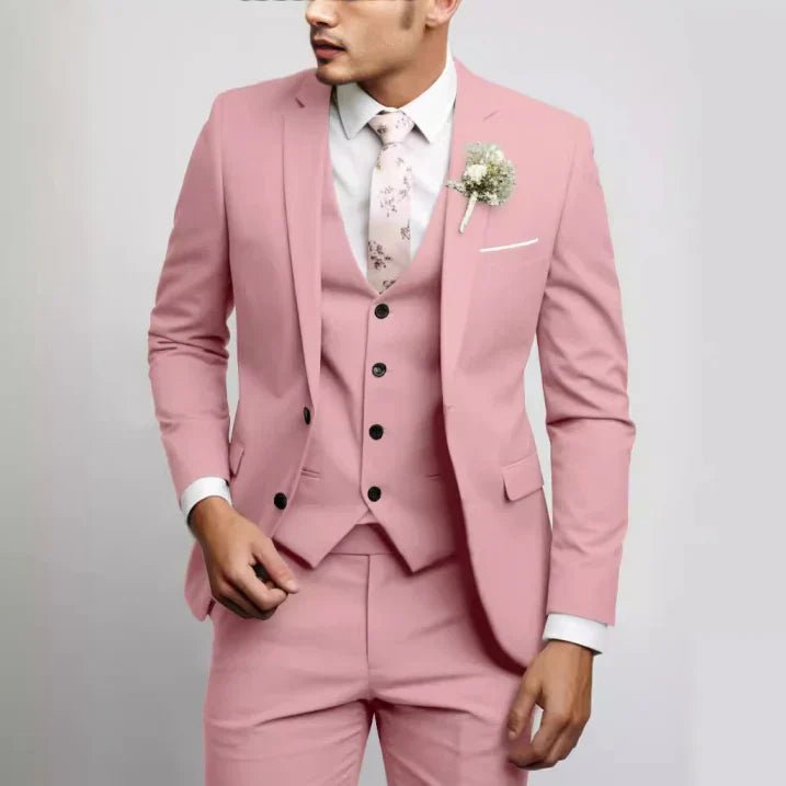 Slim Fit 3-Piece Wedding Guest Suit for Men | Formal &amp; Modern