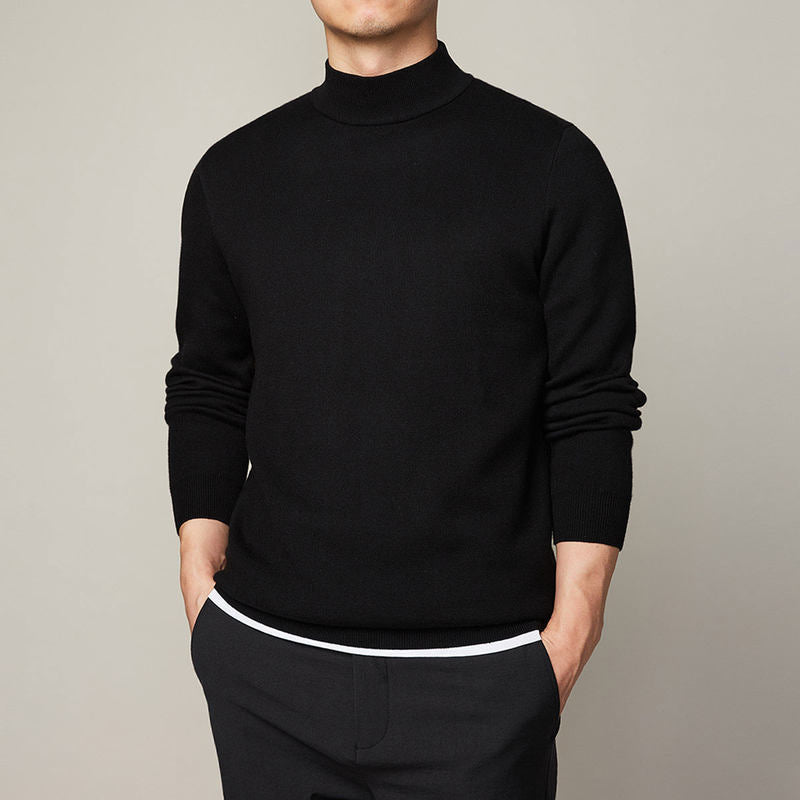 Men’s High Neck Sweater – Warm Knit Pullover | Minimal Modern Winter Essential