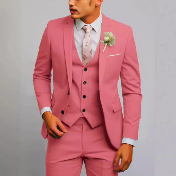 Slim Fit 3-Piece Wedding Guest Suit for Men | Formal &amp; Modern
