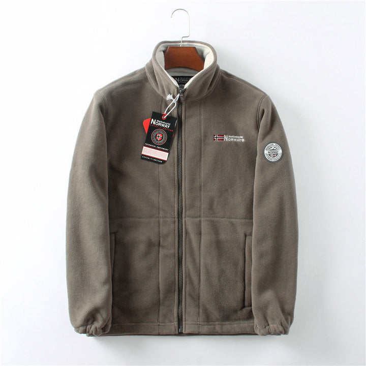Norway Men’s Fleece Jacket – Soft Thermal Zip-Up Outdoor Coat | Scandinavian Comfort