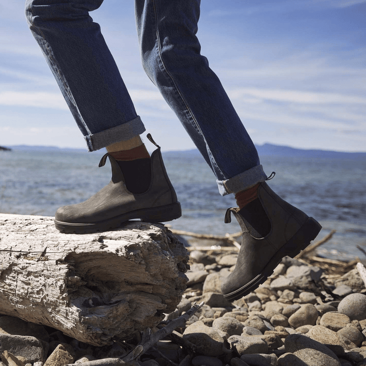 Spraykis | Men’s Leather Chelsea Durable Boots with Pull Loop