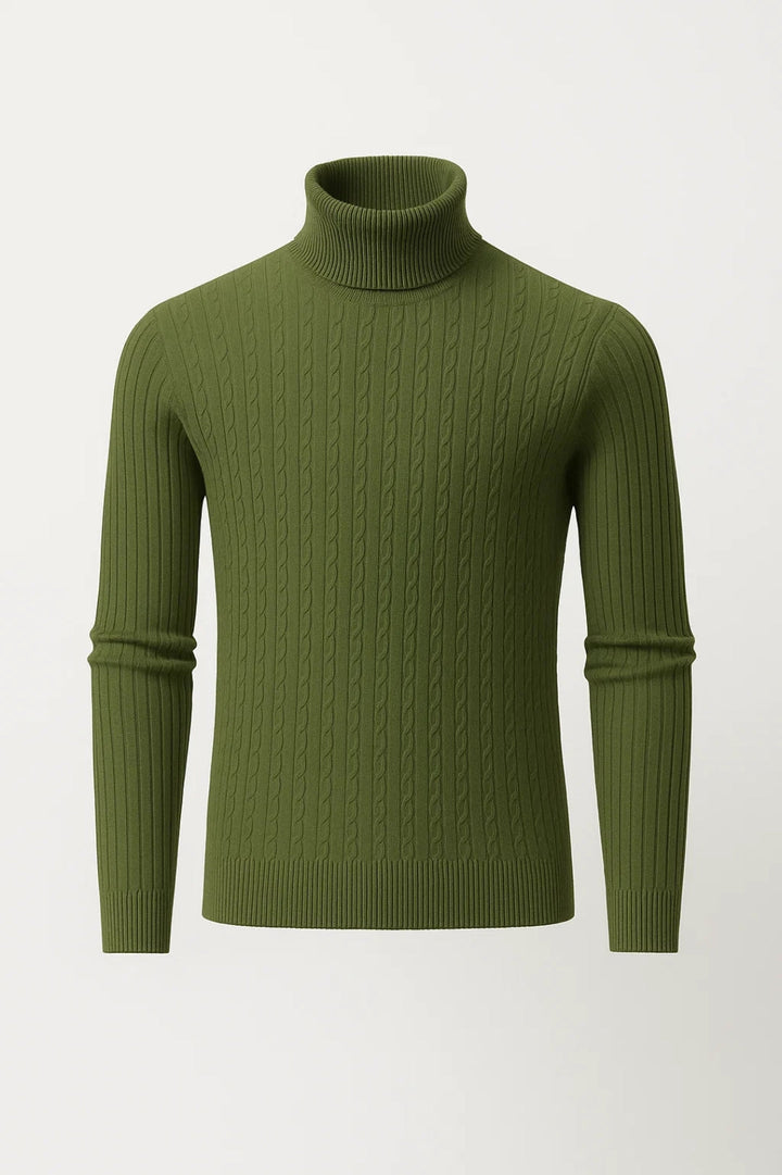 Men Ribbed Turtleneck sweater Cold Weathers