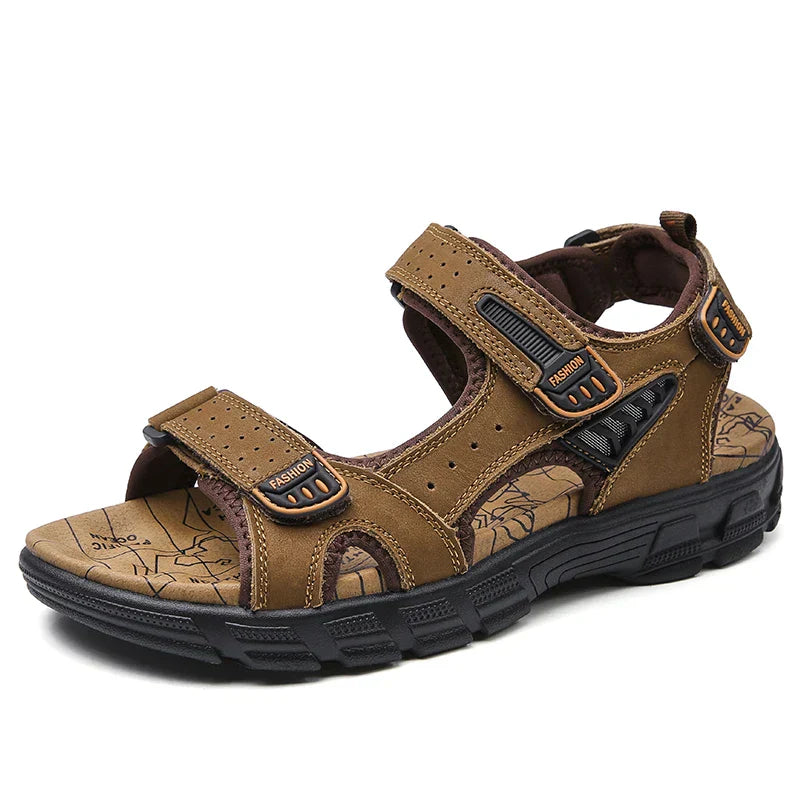 Men’s Outdoor Sport Sandals Adjustable Hook and Loop Comfort Walking Sandals
