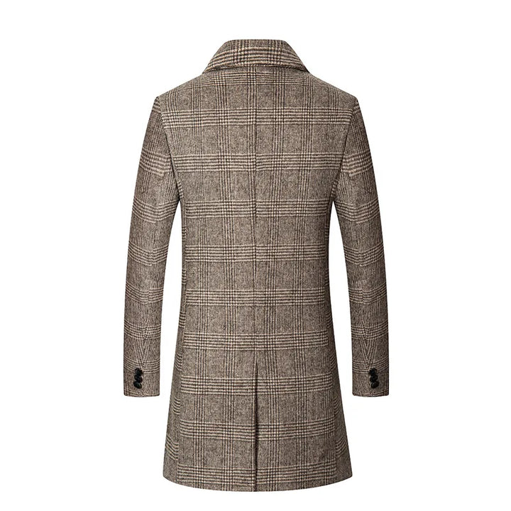 Men’s Cashmere Wool Blend Long Winter Trench Coat – Refined Warmth &amp; Timeless Elegance